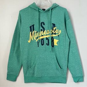 Point Sportwear Minnesota USA Kelly Green Pullover Hoodie Sweatshirt SZ M